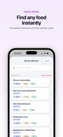 InsuCalc: Carbs, Fats & Bolus iPhone screenshot