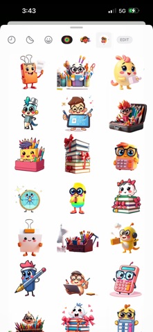 New School Supplies Stickers iPhone screenshot