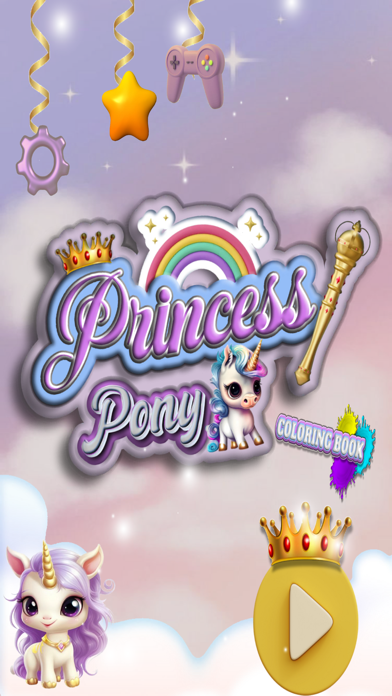 Super Princess Pony Color Book Screenshot