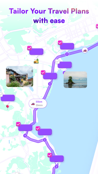 exping-Trip Planner,Travel Map Screenshot