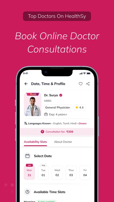 HealthSy - Healthcare App Screenshot