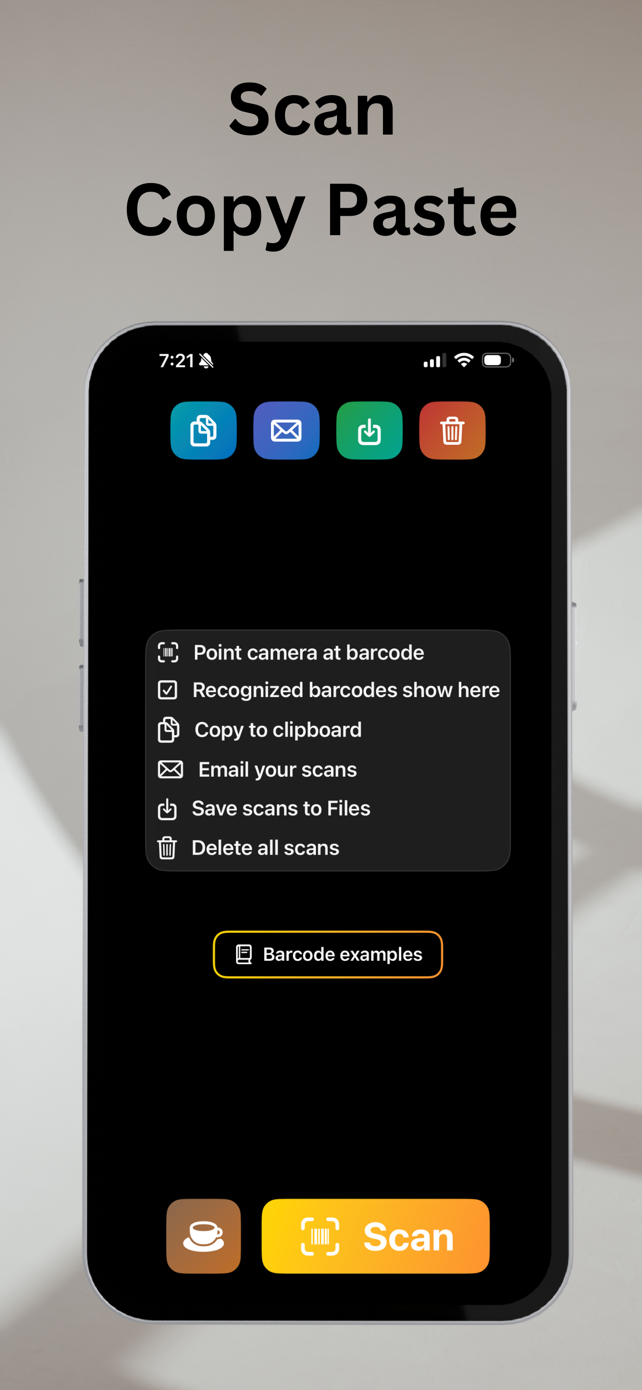 Barcode Scanner & Copy