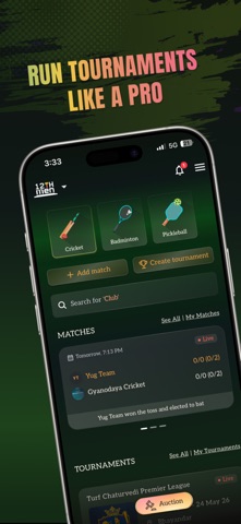 The12thMen: Cric Auction Score iPhone screenshot 1