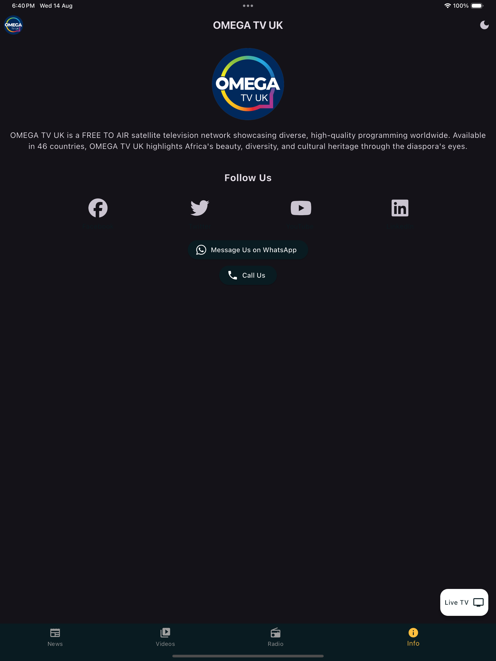 OMEGA TV UK