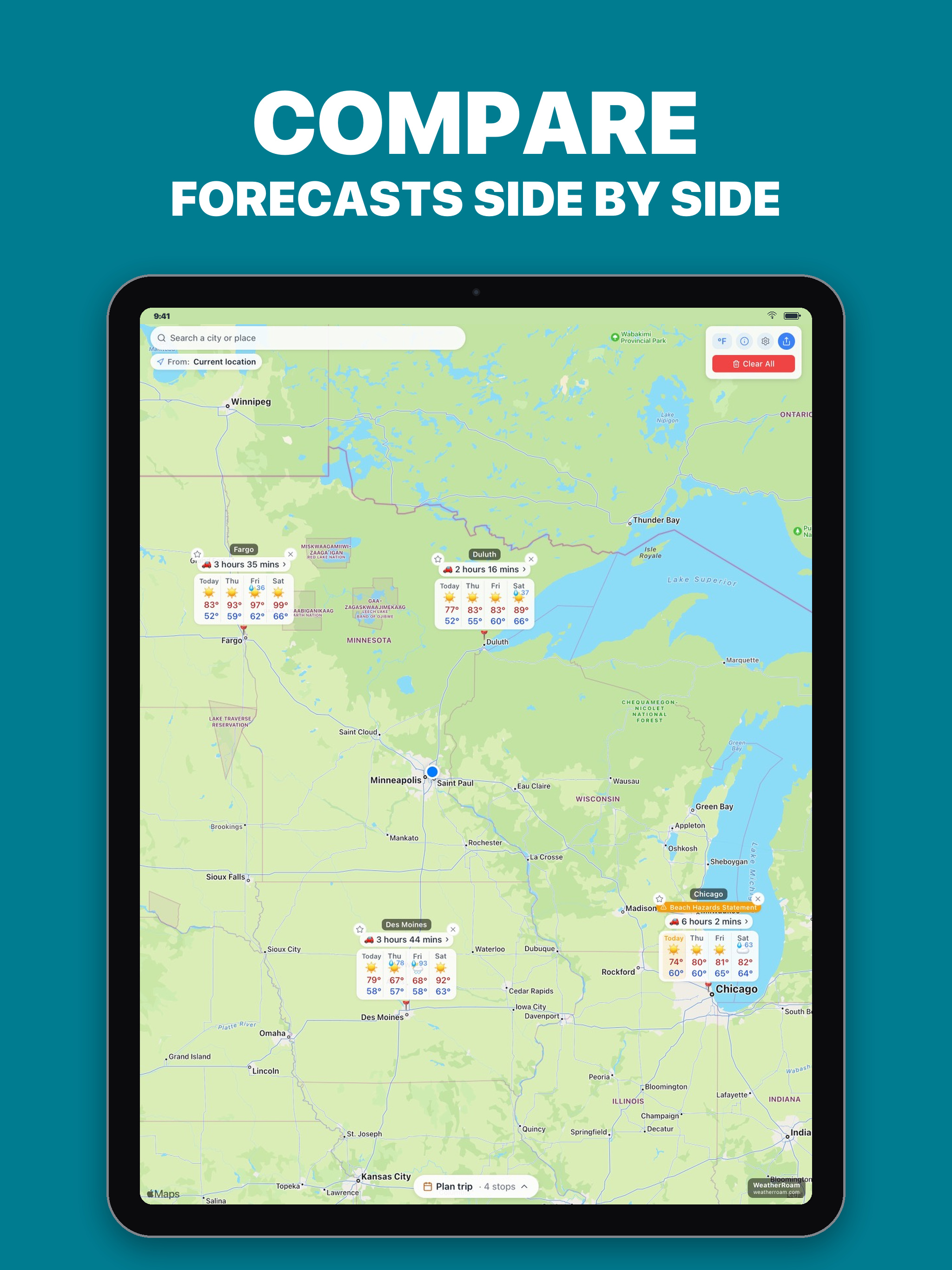 WeatherRoam: Road Trip Weather screenshot 8