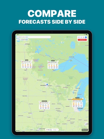 WeatherRoam: Road Trip Weather ipad screenshot 4