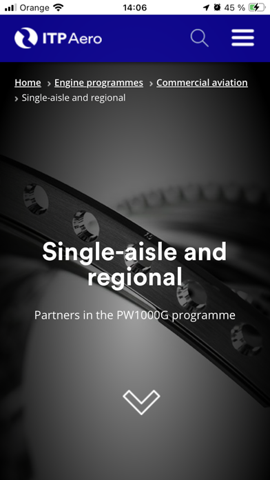 Screenshot 1 of ITP Aero Digital Workplace App