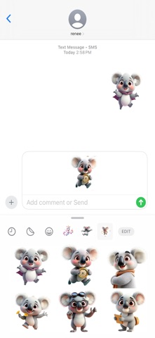 好奇考拉贴纸 screenshot