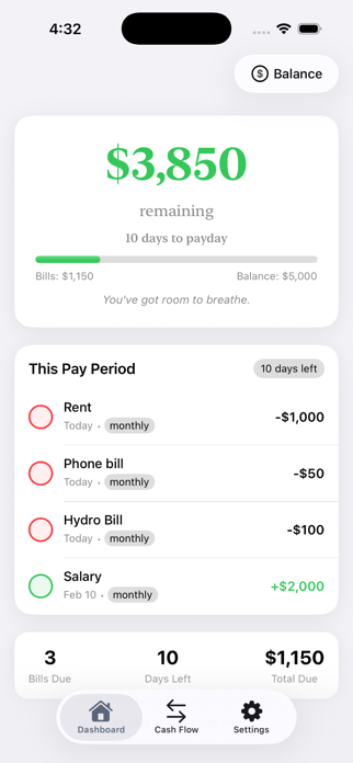 Remaining - Simple Budgeting Screenshot 2 of 3