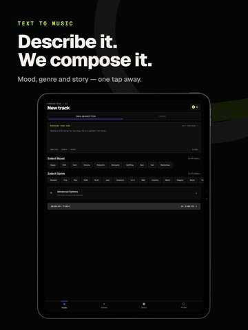 Melodyia: AI Song Creator iPad screenshot