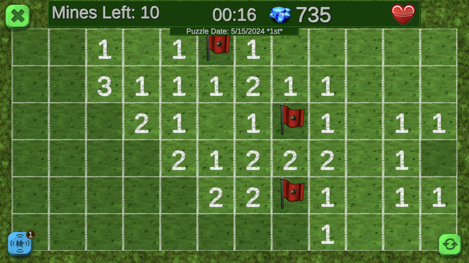 #3. MineSwordle (iOS) 由: Raging Pygmy Goat Games LLC