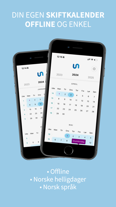 Skiftkalender Screenshot
