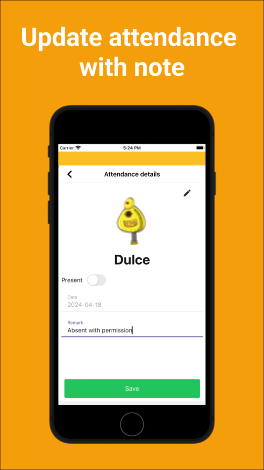 #4. Attendance Spreadsheet (iOS) By: Pham Minh Kha