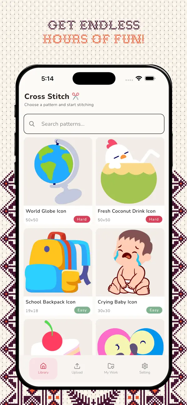 Screenshot #1 pour Cross Stitch Coloring Book