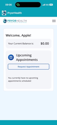 PryorHealth Portal iPhone screenshot
