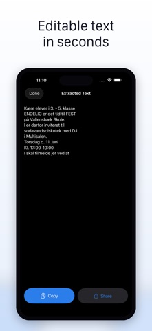 Image to Text: Photo OCR Scan iPhone screenshot
