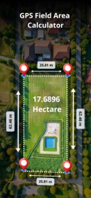 GPS Land Area Measure on Map screenshot