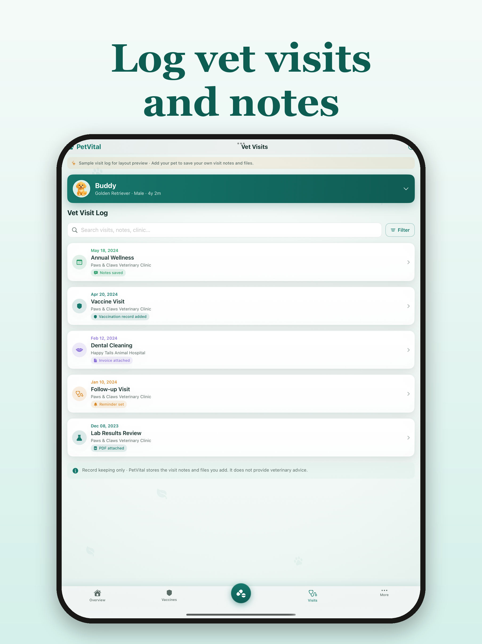 PetVital - Vaccine Log screenshot 9