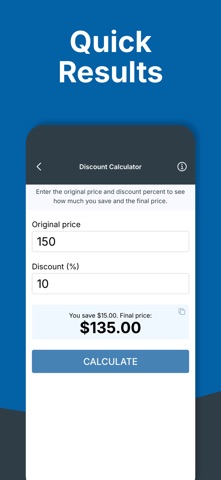 Percentage Calculator - Metis iPhone screenshot