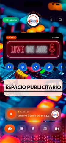 Emisora Óyeme Utadeo iPhone screenshot