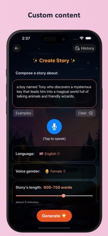 Storyleo: Bedtime Stories AI iPhone screenshot