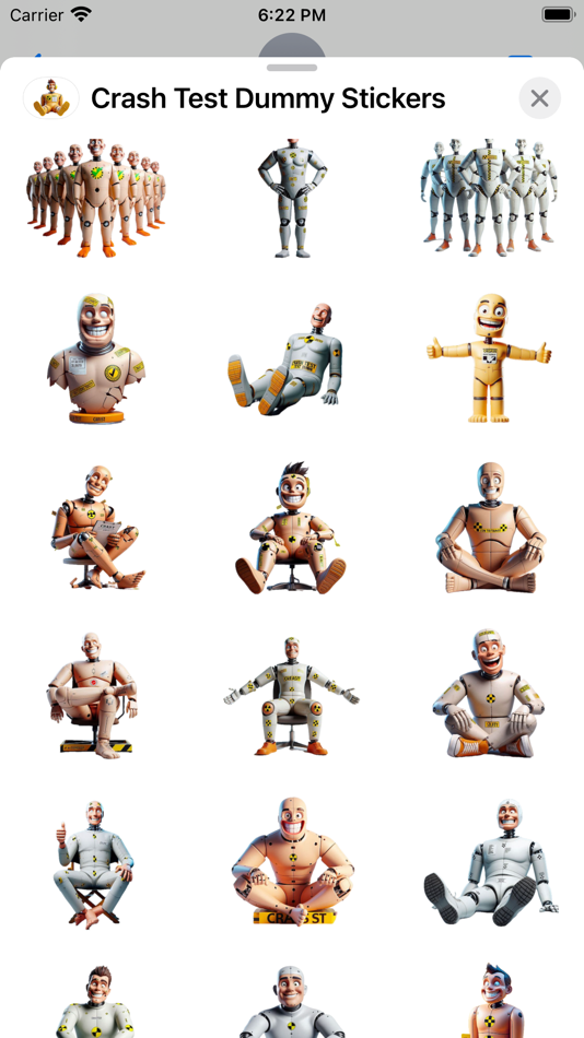 #2. Crash Test Dummy Stickers (iOS) Podle: Paul Scott