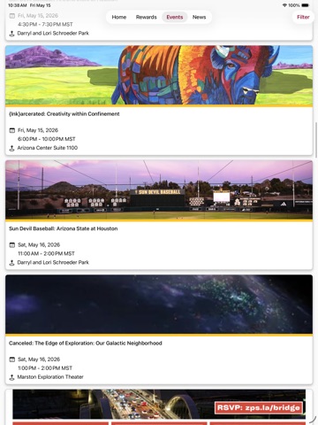 Arizona State University iPad screenshot