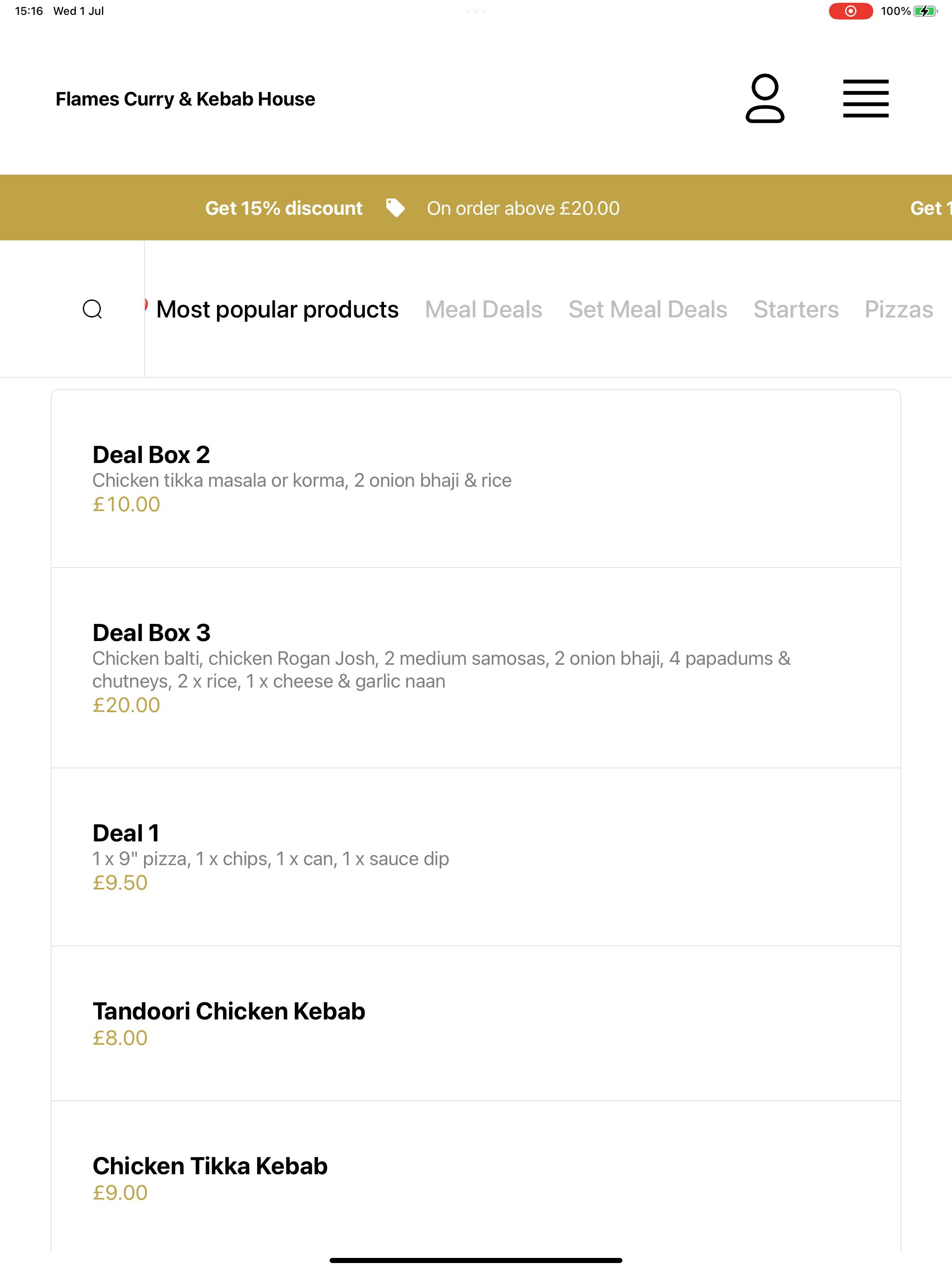 Flames Curry & Kebab House screenshot 11
