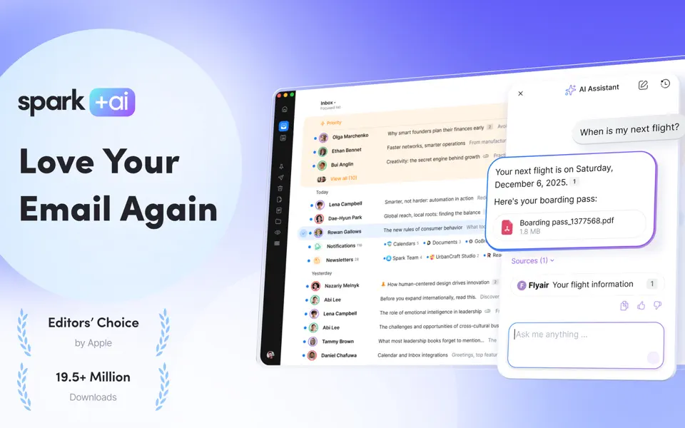 Screenshot 1 of Spark Mail – AI Email & Inbox 3.27.5