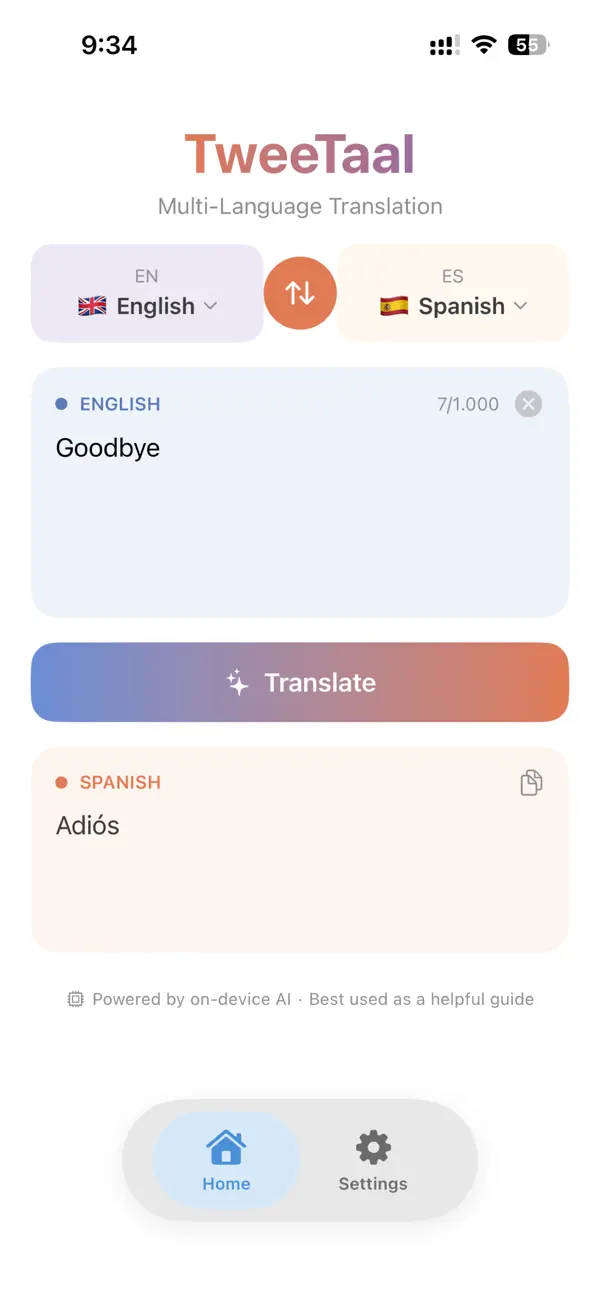 #2. TweeTaal (iOS) Von: sarthak anand