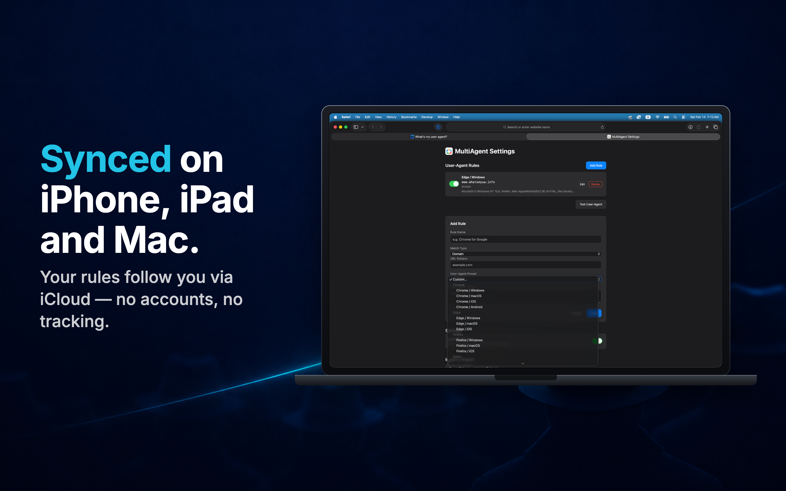 User Agent Switcher for Safari screenshot 8