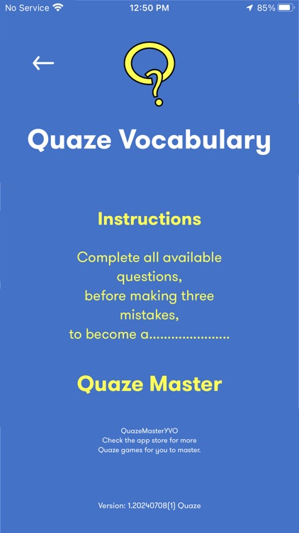 Quaze Vocabulary