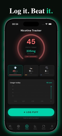 NicTrack: Quit Nicotine App screenshot