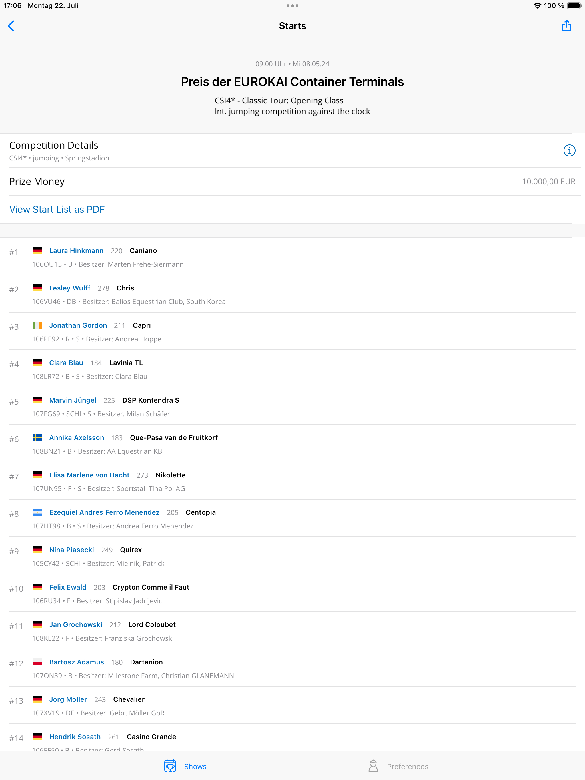 Longines Equestrian App