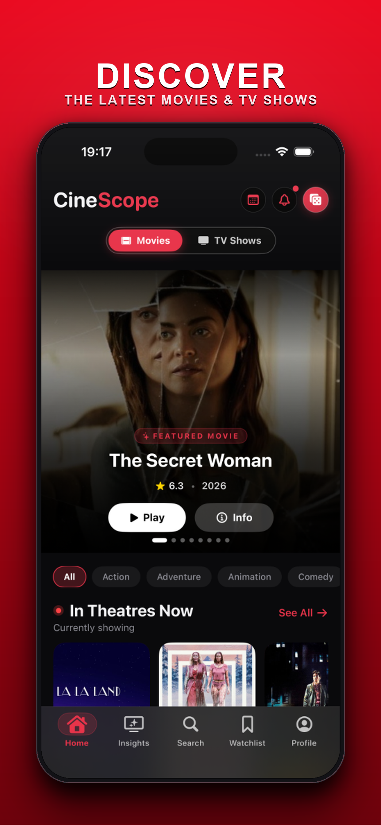 CineScope: Movies, TV & Stream