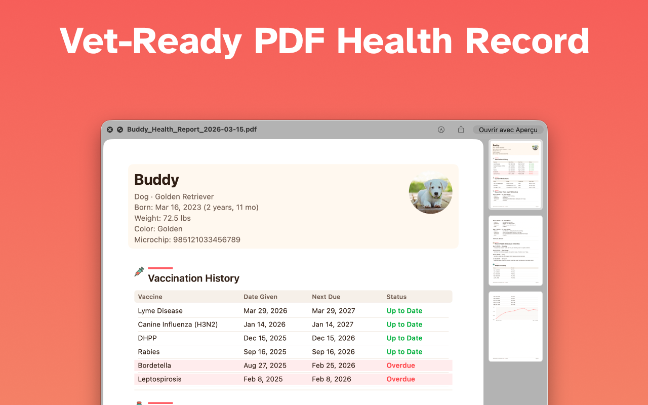 Pet Health Journal Log: VetKit