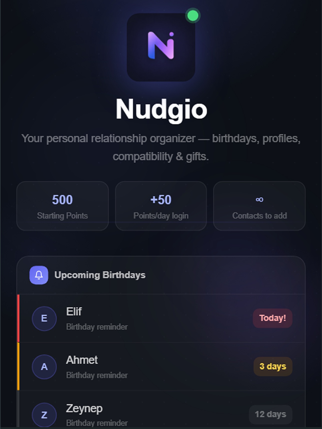 Screenshot 5 of Nudgio: Birthday Reminder