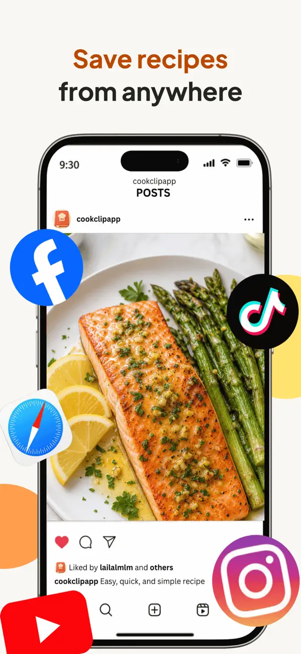 Screenshot #1 pour CookClip: Recipe Manager