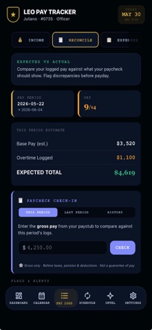 LEO Pay Tracker screenshot