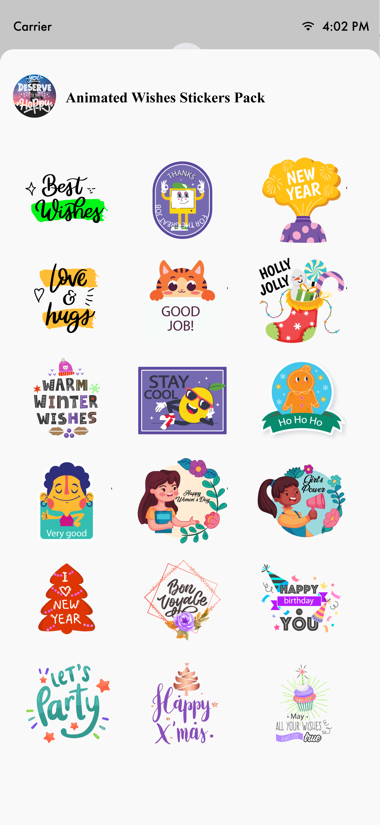 Animated Wishes Stickers Pack screenshot 3