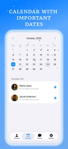 Birthday Reminder app: BDay+ iPhone screenshot