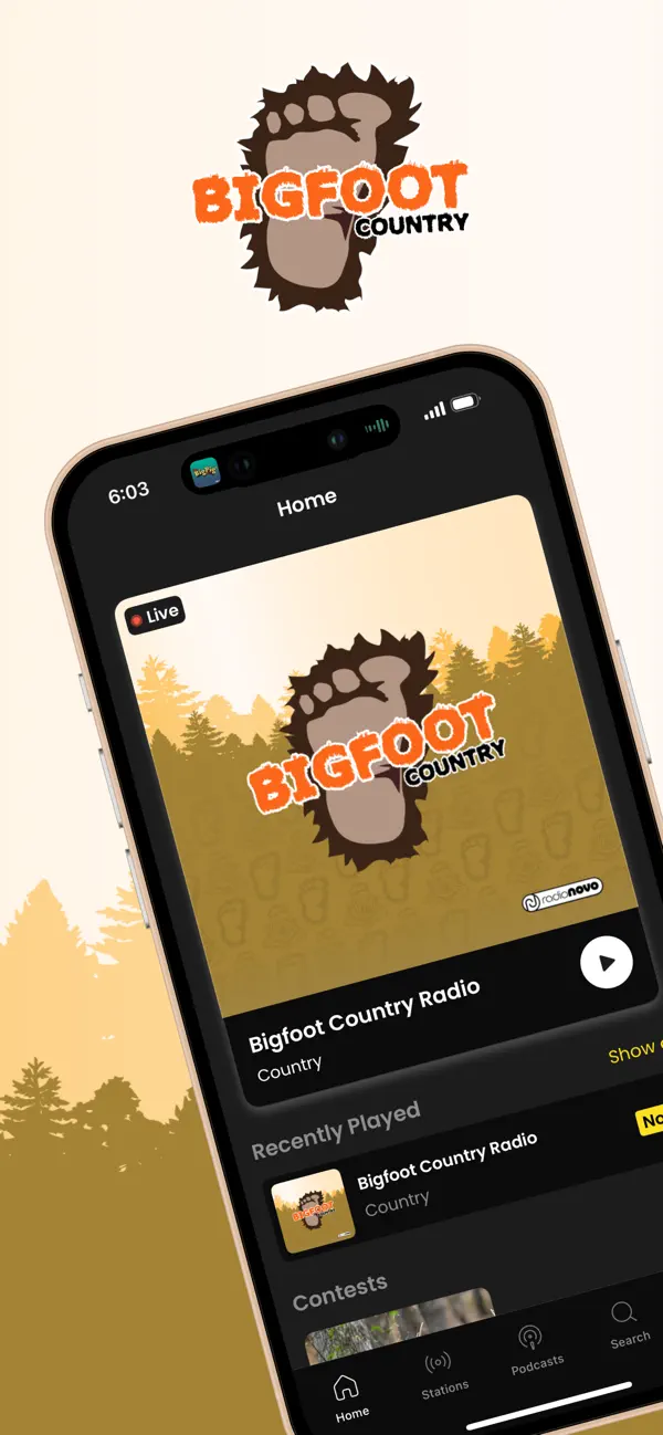 Screenshot #1 pour Bigfoot Country Radio