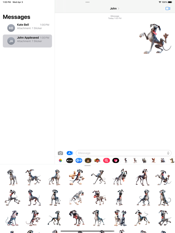 Screenshot #4 pour Goofy Great Dane Stickers