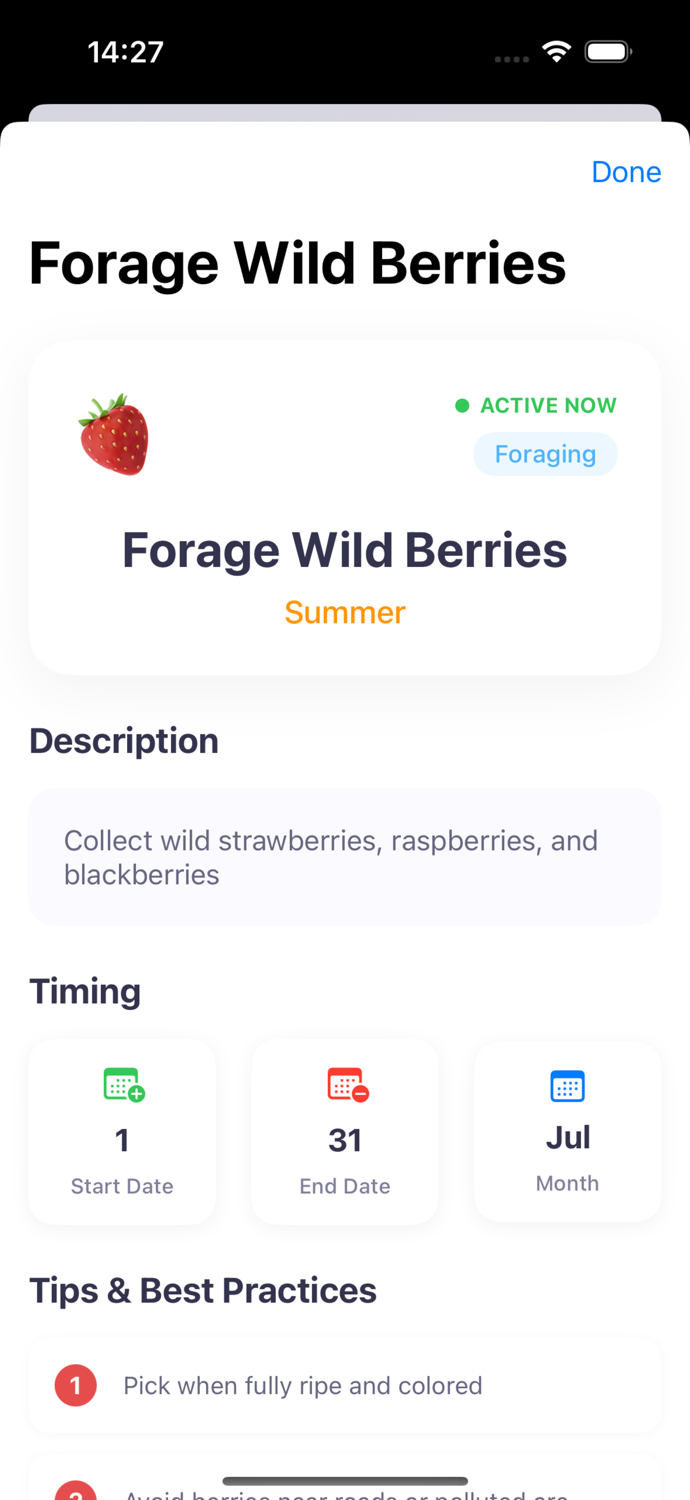Seasonal Garden Guide