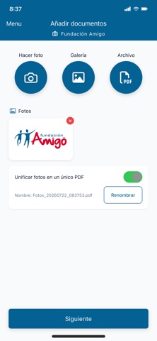 Fundación Amigo screenshot