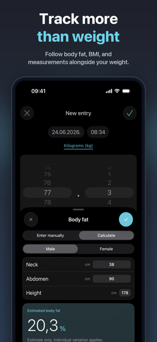 Weyt: Weight Tracker & BMI Log Screenshot 6 of 7