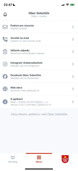 Sobotište v mobile screenshot 2