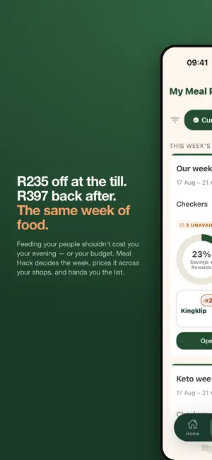 Meal Hack screenshot 1