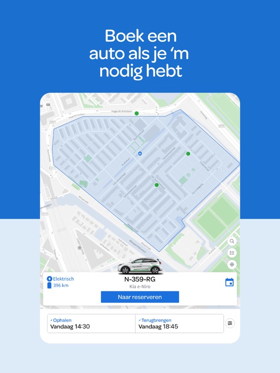 MyWheels - Auto huren iPad app afbeelding 1