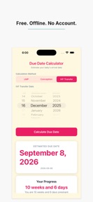 Due Date Calc: Baby Arrival screenshot